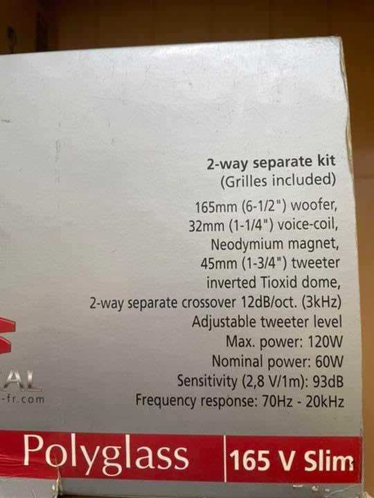 最終価格！フォーカル　Polyglass 165V slim 新品未使用 最終価格！フォーカル Polyglass 165V slim 未使用 最終価格